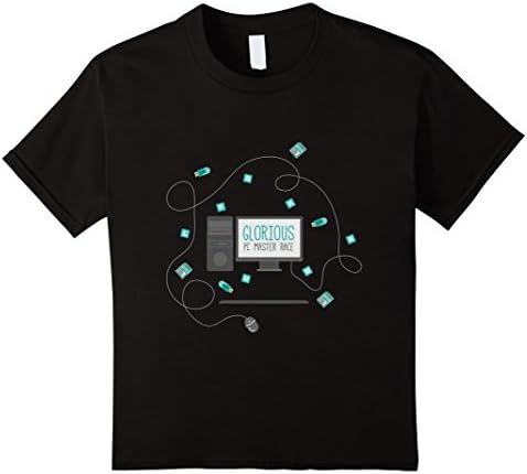 Kids Glorious PC Master Race T-Shirt PC Gamer Tee 4 Black