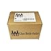 (12 Pack) 1 oz. Amber Boston Round with Black Glass Dropper
