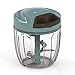 Manual Food Chopper Vegetable Chopper 5 Blades Manual Food Processor Onion Chopper Garlic Chopper Blender Meat Mincer Fruit Onion Garlic and Herb Slicer for Salad Pesto Coleslaw Food Puree 900ml
