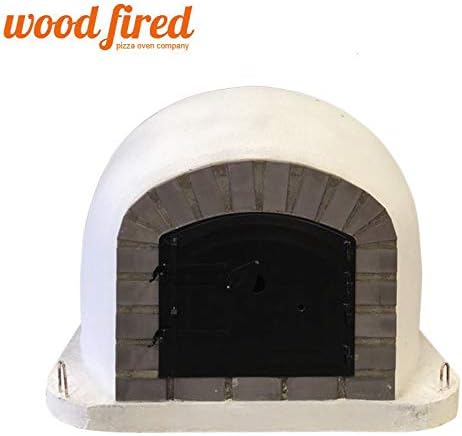 White Forno Wood Fired Pizza Oven, Grey Arch, Black Door, 100cm x 100cm