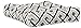 AmazonBasics Tufted Outdoor Seat Patio Cushion - Pack of 2, 19 x 19 x 5 Inches, Black Geo