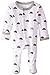 L'ovedbaby Unisex-Baby Organic Cotton Footed Overall, Seafoam Umbrella, 6-9 Months