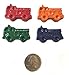 MinifigFans 48 Fire Truck Crayons - Birthday Party Favors - 12 Sets of 4 Crayons - Made in The USA