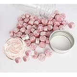 Gpeal 80 Pieces Metallic Champagne Rose Sealing Wax Beads Wax Seal Stamp Melts Beautiful Color Sealing Wax Wedding Invitations Christmas Gift Cards Party Envelopes Christmas Gift Packages Sealing Kit