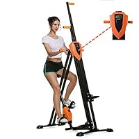 Flyerstoy Vertical Climber Cardio Exercise - Folding Exercise Climbing Machine,Total Body Workout Climber Machine for Home Gym, Exercise Bike for Home Body Trainer (Orange)