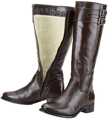 bota cano alto em couro