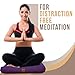 Zabuton Meditation Cushion - USA Buckwheat Hulls in 10 Color Organic Cotton; Square Yoga Pillow Case & Zipper Liner To Adjust Volume; Match Zafu or Crescent Set For Men & Women (Purple)