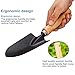 Garden Little Tool Sets - Wooden Handle Black Metal Gardening Tools Include: Trowels, Cultivator and Trans-Planter - Awesome for Family Use Growing Mini Succulent