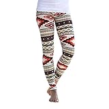 Orangesky Women Casual Sport Skinny Geometric Print Stretchy Pants Leggings