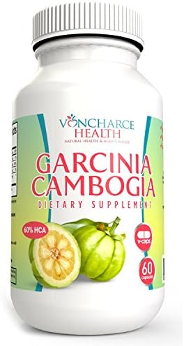 Voncharce Health 100% Pure Garcinia Cambogia Extract with 60% HCA, Weight Management Dietary Supplement, 60 Capsules, Clinically Proven, Made in the USA