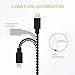 Kinps Apple MFi Certified Lightning to USB Cable 6ft/2m iPhone Charger Cord Long for iPhone 7 / 7 Plus / 6S / 6S Plus / 6 / 6 Plus / SE / 5S / 5, iPad Pro / Air / Mini (Nylon-Black, 1 Pack)