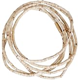 Generic Tulsi Kanthi Mala Original - 3 Round Brown Wooden Mala (Triple Layer) for Neck Wearing, Regular, Beige