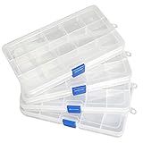 Qualsen 4 Pack Plastic Compartment Box with