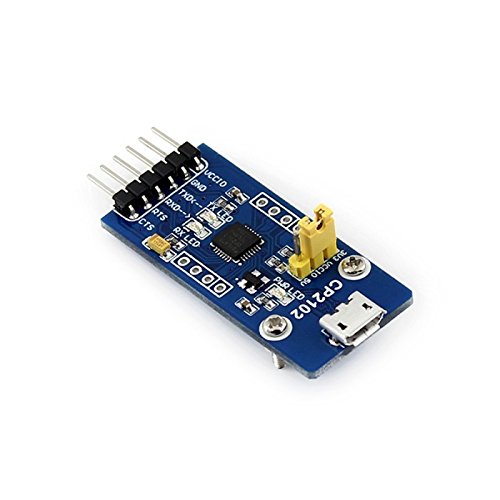 Waveshare CP2102 USB UART Board (micro) CP2102 USB to UART Module USB Micro Connector Features the Single-chip USB to UART Bridge CP2102 onboard Supports Mac, Linux, Android, WinCE, Windows 7/8/8.1