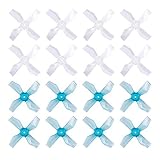 Racingirl 16pcs Gemfan 31mm 4-Blade Props 1220 with 1.0mm Shaft Propeller for 69mm Micro Drone FPV Racing Quadcopter