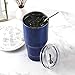Stainless Steel Tumbler 30oz - Vacuum Insulated Tumbler Coffee Cup Double Wall Large Travel Mug with Lid, Straw, Brush, Gift Box Set (Blue, 30oz-1 Pack)
