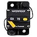 T Tocas 70A Amp Circuit Breaker with Manual Reset Switchable for Trolling Motor Boat Automotive Car 12V - 72V DC Waterproof IP67