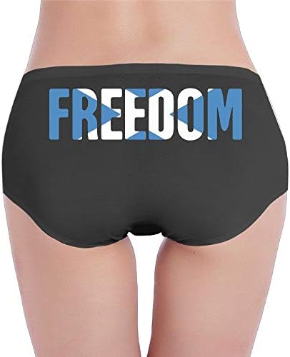 LSCOKO Freedom Scottish Flag Women's Low Waist Briefs Invisible Lingerie for Women