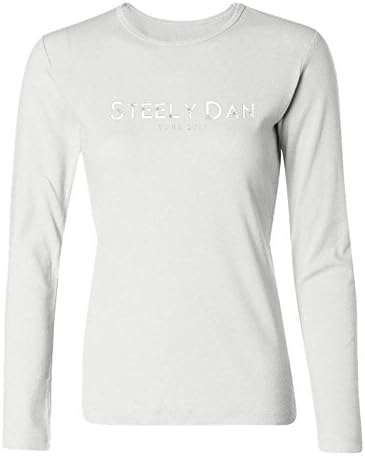 YLINTS Women's Steely Dan Tour 2016 Logo Long Sleeve T-shirt Size L White
