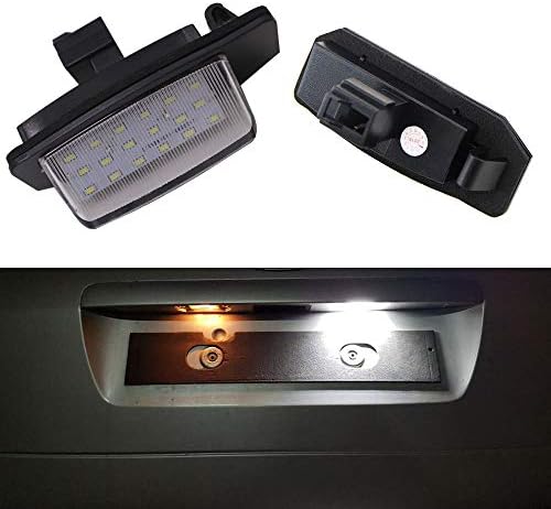 Xinctai 2PCS Error Free LED License Plate Lamp For Mitsubishi Outlander 2006~ Lancer Sportback 2008~ European Version 12V LED Car Light with Canbus