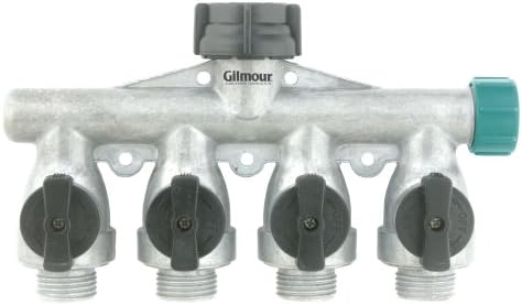 Gilmour Full Flow Aluminum Four Way Connector AY4FFM