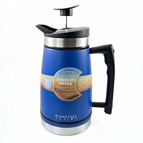 French Press Tabletop Coffee and Tea Maker Stainless Steel (48 oz, Mountain Lake) - Thumbnail 3