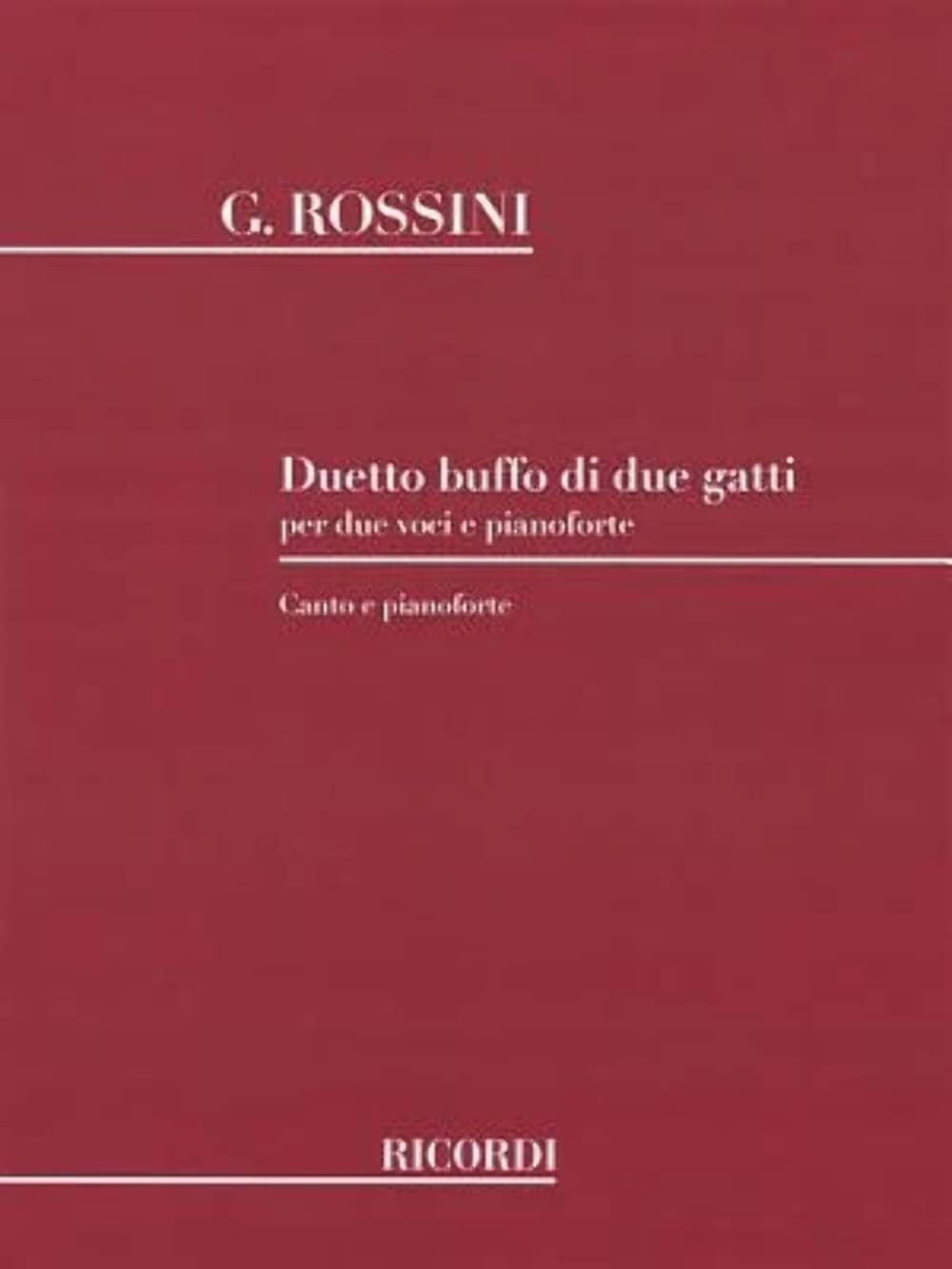 Duetto Buffo Di Due Gatti (Cat Duet): Vocal Duet