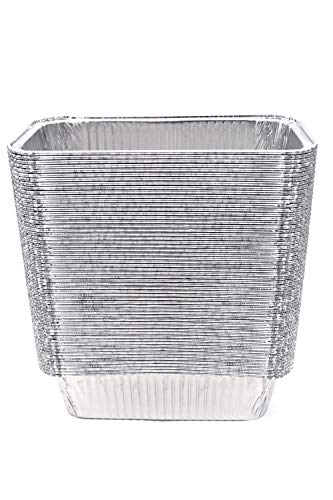 Fig & Leaf (60 Pack) Premium 2-LB Loaf Baking Pans l Standard Size 8.5" x 4.5" x 2.5" l Bread Pan l 28 Gauge l Top Baker's Choice Disposable Aluminum Foil for Cakes Meatloaf Lasagna Oven Safe Sturdy - Thumbnail 7