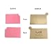 MARKHA Pocket Mirror - Unbreakable Stainless Steel Compact Makeup Vanity Mini Travel Rectangular Handheld with PU leather Pink Case for Purse & Wallet for Women/Girls/Kids