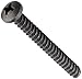 18-8 Stainless Steel Thread Rolling Screw for Plastic, Black Oxide Finish, Pan Head, Phillips Drive, #8-16 Thread Size, 1-1/2