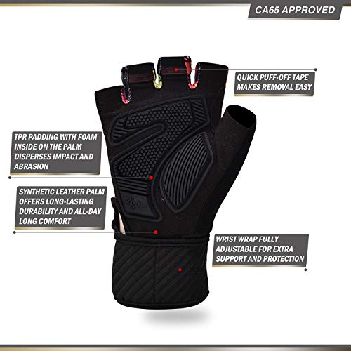 image for Vgo... Junior Half-Finger Breathable Skateboarding Gloves Outdoor Glov