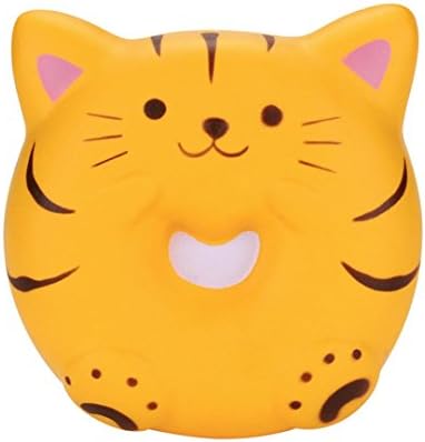 Jumbo Squishy Toy,Keliay Squishy Bread Cat Scented Squishy Slow Rising Squeeze Toys Jumbo Collection (Orange)