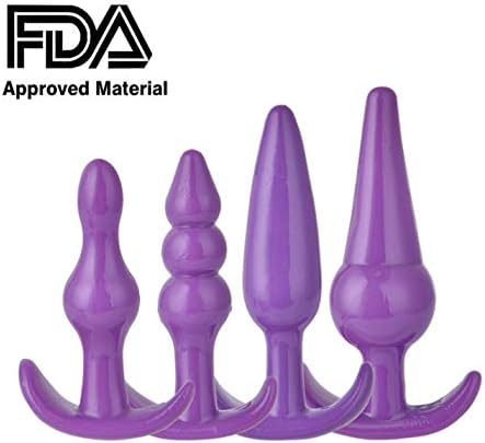 Set of 4 Soft Silicone Bu~tt P~lu~g Toys - Trainer Kit - 4 pcs Beginners Anales Beads - Pro~STA~te Ma~ssage - Best Idea for Gift