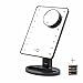 SHOWPIN Lighted Vanity Mirror with Lights,Tabletop Cosmetic Mirror with Removeable 10x Magnification Mirror,Batteries Included