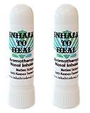 Pack of 2 Inhale to Heal Motion Sickness Vertigo Anti-nausea Formula Aromatherapy Nasal Inhalers