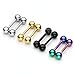 Jovivi 8pc 14G Stainless Steel 5mm Ball Tragus Ear Helix Cartilage Stud Earrings 5/16