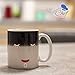 Color Changing Funny Mug Magic Coffee & Tea Heat Changing Sensitive Cup 12 oz White Face Design Drinkware Ceramic Mugs Morning Birthday Christmas Gift Idea for Mom Dad Women Men