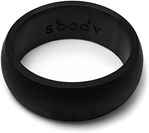 sBodyCo Silicone Wedding Ring – Skin Safe &amp; Comfortable Fit Wedding-Bands for Men made from Non-toxic, Antibacterial Silicone – Designed for Active Men or those with a Dangerous Job