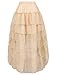 Women Amelia Steampunk Cake Skirt Elastic Waist With Draw String BP227-2 Size L Champagne