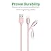[Apple MFi Certified] Zendure 3.3 ft 39 inch (100 cm 1 Meter) Nylon Braided USB Charge/Sync Cable with Lightning Connector for iPhone 6/6 Plus, iPad Air 2 and More (Rose Gold)