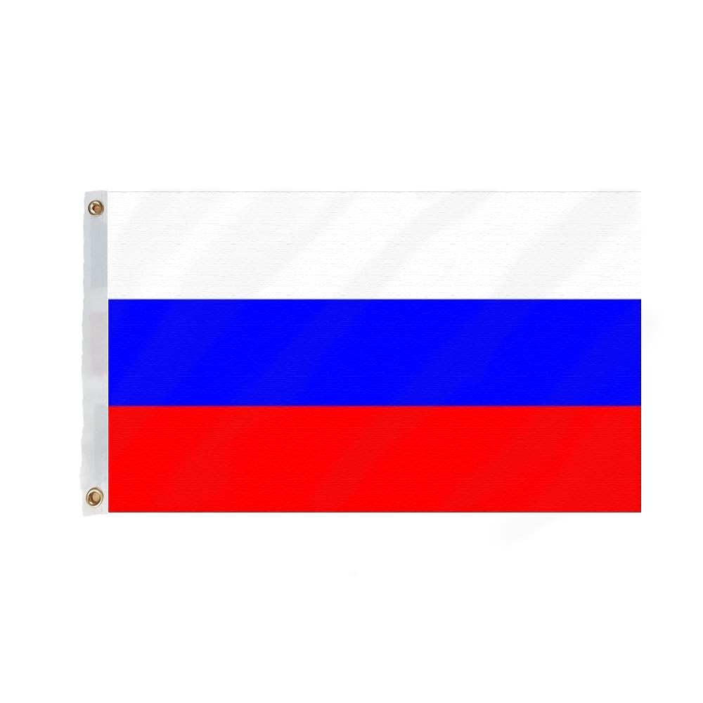 Flagmax Russian Flag 5ft x 3ft (150cm x 90cm) - Durable Flag of Russia with Eyelets - High-Quality Russia Flag for Indoor and Outdoor Use - Perfect for Display and Celebrations