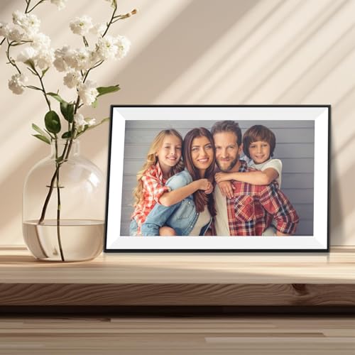 Frameo Digital Photo Frame 10.1 Inch Smart WiFi Digital Picture Frame, IPS Touch Screen, 32GB, Electronic Slideshow, Load from Phone App, Auto-Rotate, for Grandparents & Mothers Day