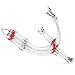 Mono Fishing Leader Rigs with Swivel Snaps Saltwater Surf Fishing Bottom Rigs High Strength Drop Fishing Rig 1 Arm and 2 Arm Nylon Leader Wire Leader Rigging for Lures Bait Hooks (12PCS, 2 Arms)