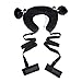 WJkuku 1 Dice &1 T-Back Fetish Bed Bondage Restraint Soft Pillow Ankle Cuffs Hand Cuffs for Couples Love Games -Black