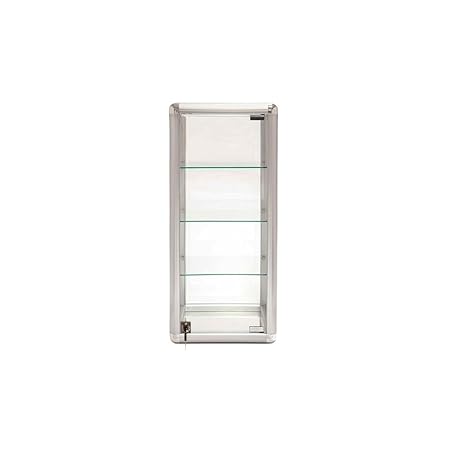 Displaysense Silver Glass Counter Top Tower Display Cabinet