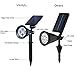 Solar Spotlights,Solar Lights 2-in-1 Adjustable Landscape Wall Light Waterproof Security Light for Outdoor Yard Garden Lawn - Auto-On / Off - The 3rd Gen-2 pack