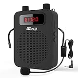 Giecy Voice Amplifier Portable 15W Rechargeable Wired Headset Microphone Personal Voice Amplifiers for Teachers Singing Coaches Training Presentation Tour Guide