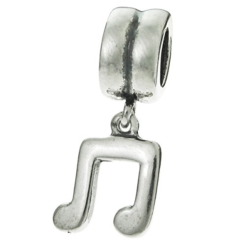 Dreambell 925 Sterling Silver Music Eighth Note Quaver Dangle Bead For European Charm Bracelet