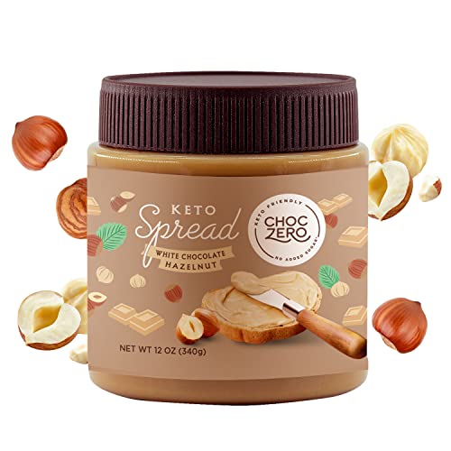 ChocZero Keto White Chocolate Hazelnut Spread Keto Friendly, No Sugar