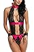 Avidlove Womens Lingerie Lace Babydoll Halter Bodysuit One Piece Teddy